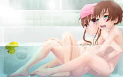  1boy 1girl barefoot bath bathtub brother_and_sister brown_hair commentary_request cross-section feet flat_chest green_eyes hetero highres incest loli long_hair looking_at_another mixed-sex_bathing mutual_masturbation nipples nude open_mouth original parted_lips partially_submerged partially_underwater_shot red_eyes revision rubber_duck shared_bathing shota siblings sitting testicles towel water wet x-ray x_x yuki18r  rating:Explicit score:301 user:danbooru