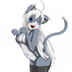  artist_request blue_eyes blush furry lowres wink  rating:Questionable score:34 user:powerofmusic