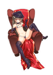 1girl :p bikini blonde_hair bobomaster boots bra brown_eyes chair dominatrix femdom full_body hat highres holding holding_riding_crop loli lolidom long_hair micro_bikini navel original panties pinup_(style) riding_crop sitting solo spread_legs swimsuit thigh_boots thighhighs tongue tongue_out underwear uniform whip rating:Questionable score:84 user:danbooru