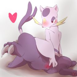  1girl animal_ears animal_hands anus asukoji bad_id bad_pixiv_id blush claws creatures_(company) feet female_focus full_body furry furry_female game_freak gen_5_pokemon grey_background half-closed_eyes heart leg_lift mienshao nintendo no_humans pokemon pokemon_(creature) pokemon_bw pussy red_eyes simple_background sitting solo spread_legs tail uncensored  rating:Explicit score:20 user:Desmo