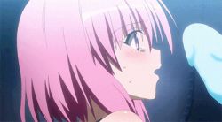  10s 1girl animated animated_gif blush food ice_cream lowres momo_velia_deviluke pink_hair sexually_suggestive short_hair to_love-ru to_love-ru_darkness tongue  rating:Questionable score:102 user:QAiizx