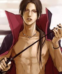  akatsuki_(naruto) bdsm jewelry lily_(artist) lowres naruto naruto_(series) necklace open_clothes open_shirt pectorals shirt uchiha_itachi whip  rating:Questionable score:8 user:invisible