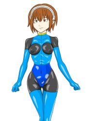 1girl absurdres areola_slip black_bodysuit black_suit blue_gloves blue_legwear bodysuit boots breasts brown_eyes brown_hair bulge clitoris covered_erect_nipples covered_navel dress elbow_gloves erection erection_under_clothes female_focus formal gloves godzilla:_city_on_the_edge_of_battle godzilla:_planet_of_the_monsters godzilla:_the_planet_eater godzilla_(series) headband headgear highres latex latex_bodysuit latex_boots latex_dress latex_elbow_gloves latex_gloves latex_legwear latex_leotard latex_pants latex_suit leotard long_glove looking_at_viewer medium_breasts navel nipples polygon_pictures pussy shiny_clothes short_hair skin_tight skin_tight_clothing skin_tight skin_tight smile solo stray_123 suit thick_thighs thigh_boots thigh_gap thighhighs thighs toho toho_(film_company) vaginal white_background yuko_tani rating:Explicit score:2 user:Hunterman121