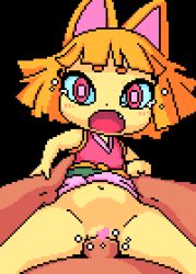  1boy 1girl age_difference akai_(ugokashitari) animated animated_gif bare_shoulders blood censored cum cum_in_pussy fang furry hetero kontan loli looking_at_viewer navel no_panties open_mouth penis pink_eyes pixel_art pov precum rape sex size_difference tagme tears transparent_background vaginal youkai_watch  rating:Explicit score:618 user:Gaudy