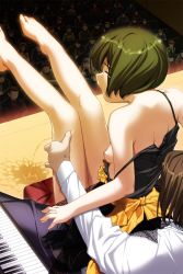 1boy 1girl audience barefoot breasts dress feet highres humiliation izayoi_no_hanayome kurasawa_tamaki legs mink_(company) onlookers open_clothes open_shirt peeing public_indecency shirt short_hair small_breasts stage tears toes voyeurism rating:Explicit score:71 user:Anonymous