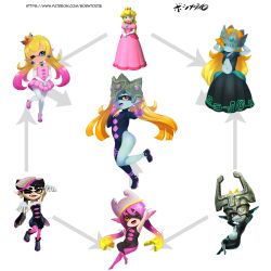  +_+ 3d absurdres arm_up armpits arms_behind_head arms_up arrow_(projectile) artist_name ass bare_shoulders black_dress black_footwear black_hair blonde_hair blue_eyes born-to-die breasts callie_(splatoon) collarbone colored_sclera covered_navel crossed_legs crown detached_collar domino_mask dress earrings elbow_gloves fang fangs feet female_focus flat_chest floating food food_on_head from_side full_body fusion gloves gradient_hair half-closed_eyes hand_up hands_together hands_up happy headgear heart heart-shaped_pupils hexafusion highres hyrule_warriors jewelry knees_together_feet_apart leg_lift long_hair looking_at_viewer looking_to_the_side mario_(series) mask midna mini_crown mole mole_under_eye multicolored_hair navel nintendo nude object_on_head official_art one_eye_closed open_mouth orange_hair outstretched_arm pantyhose patreon pink_dress pink_footwear pink_hair pink_legwear pink_sclera pointy_ears princess_peach puffy_sleeves purple_hair red_eyes shoes short_dress short_hair short_jumpsuit short_sleeves signature simple_background small_breasts smile splatoon_(series) standing standing_on_one_leg strapless strapless_dress super_mario_bros._1 sushi symbol-shaped_pupils teeth tentacle_hair tentacles text_focus the_legend_of_zelda the_legend_of_zelda:_twilight_princess thighhighs tongue topless translated turtleneck twintails unitard v watermark web_address white_gloves white_legwear wink yellow_eyes yellow_sclera  rating:Sensitive score:79 user:AngryZapdos