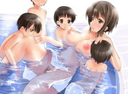 abubu age_diffrence bathroom breasts brown_eyes brown_hair censored family mother_and_son pool pussy shota straight_shota water rating:Explicit score:81 user:Sueb