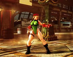  1girl 3d animated animated_gif ass beret blonde_hair boots braid cammy_white capcom female_focus fingerless_gloves gauntlets gloves hat leotard street_fighter street_fighter_v thong thong_leotard twin_braids  rating:Questionable score:65 user:Test369