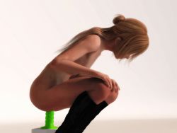  1girl 3d animated animated_gif black_legwear blonde_hair dildo loli long_hair nude object_insertion petite pozahara sex_toy simple_background socks solo source_request tagme upper_body vaginal vaginal_object_insertion 