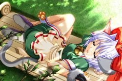 1girl animal_ears bell cat_ears cat_tail game_cg jpeg_artifacts mugyutto!_pet_maid mugyutto_pet_maid ngo_(ngo_dandelion) rinne_(mugyutto!) sleeping solo tail