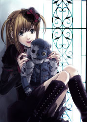 00s 1girl amane_misa bad_id bad_pixiv_id blonde_hair boots death_note goth_fashion hat jealous_(death_note) jewelry long_hair matsubara_mio matsubara_mio_(artist) ring solo twintails two_side_up