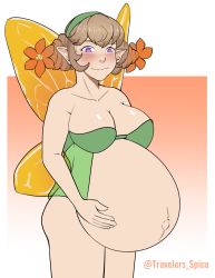  fairy_wings fire_emblem highres nintendo peony_(fire_emblem) pregnant purple_eyes tagme traveler_san wings  rating:Questionable score:14 user:Realwindows95