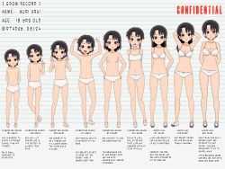  ag age_chart age_difference age_progression black_hair blush bra braid breasts brown_eyes flat_chest hard-translated highres large_breasts lineup loli medium_breasts multiple_girls nipples no_bra panties pubic_hair shoes short_hair small_breasts standing third-party_edit topless training_bra translated twin_braids underwear white_bra white_panties  rating:Questionable score:220 user:bobfan