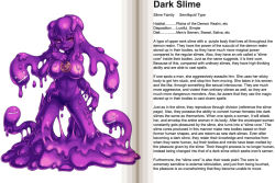 character_profile dark_slime english_text hard-translated kenkou_cross monster_girl monster_girl_encyclopedia slime_girl third-party_edit translated rating:Questionable score:95 user:danbooru