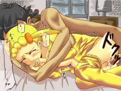 10s 1boy 1girl ash_ketchum ass bed bed_sheet blonde_hair blush bonnie_(pokemon) closed_eyes clothed_female_nude_male creatures_(company) cum cum_in_pussy flat_chest game_freak hetero loli lying nintendo nude on_back on_side open_clothes open_shirt orgasm pajamas penis pokemon pokemon_(anime) pokemon_xy pussy sex shirt short_hair side_ponytail spooning tears undressing vaginal rating:Explicit score:163 user:TheRedLight