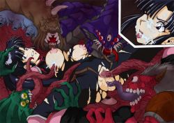  1girl anal angry artist_request black_hair breasts censored clenched_teeth clothed_sex cum cum_in_mouth cum_on_tongue demon double_penetration drooling facial forced group_sex hand_on_head inuyasha leg_grab looking_at_viewer lying monster multiple_penetration nipples on_back ponytail pussy pussy_juice rape restrained saliva sango_(inuyasha) spread_legs spread_pussy sweat tears teeth tentacle_sex tentacles thigh_grab tongue tongue_out torn_clothes vaginal wince  rating:Explicit score:26 user:chinaxuzhou