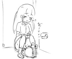 1girl blush bow bowtie breath closed_eyes door female_focus full_body greyscale happy indoors japanese_text long_hair miniskirt monochrome open_mouth original panties panty_pull peeing pleated_skirt pussy shoes short_sleeves sketch skirt smile socks solo squat_toilet squatting sweat tako238 toilet toilet_paper toilet_use translation_request uncensored underwear wet wet_clothes wet_panties rating:Explicit score:6 user:AngryZapdos