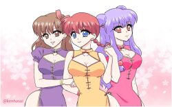 3girls kuonji_ukyou ladys multiple_girls ranma-chan ranma_1/2 shampoo_(ranma_1/2)