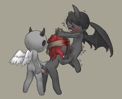  &gt;_&lt; angel_wings anus apollyon_(the_binding_of_isaac) ass azazel_(the_binding_of_isaac) black_skin blank_eyes blindfold blood bloody_tears child_on_child colored_skin completely_nude covered_eyes cum cum_string demon_horns demon_wings double_penetration ejaculation flying from_side full_body grey_skin group_sex hands_on_thighs hollow_eyes horn_grab horns lilith_(the_binding_of_isaac) loli lower_teeth_only medium_hair navel nude open_mouth oral penis pussy red_hair sex sex_from_behind shota simple_background spitroast standing teeth testicles the_binding_of_isaac tosx trembling wings  rating:Explicit score:92 user:MonsieurCinq