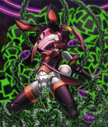 android animal_ears breasts clitoris clothed_sex corset cum fei-yen helmet highres loli mask mecha musen-shiki_sanhankikan no_humans open_clothes open_shirt pussy rabbit_ears robot shirt small_breasts striped tentacle_sex tentacles thighhighs vaginal virtual_on rating:Explicit score:54 user:Nergal