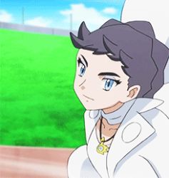  10s 1girl animated animated_gif blue_eyes brown_hair coat collar collarbone creatures_(company) diantha_(pokemon) game_freak jewelry lowres necklace nintendo pokemon pokemon_(anime) pokemon_xy short_hair solo  rating:Sensitive score:12 user:Dickdatduck2