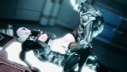  1girl 2b_(nier:automata) 2boys 3d anal animated anus ass bent_over blindfold bouncing_breasts breasts cum cum_in_ass cum_in_mouth cum_in_pussy cum_overflow cumdrip doggystyle double_penetration fellatio girl_on_top group_sex hetero lips lipstick lying makeup moaning mole mole_under_mouth multiple_boys multiple_views music nier_(series) nipples on_back open_mouth oral penis pussy rape red_lips robot sex sex_from_behind short_hair small_breasts sound spitroast standing studiofow tagme teeth testicles threesome uncensored vaginal video white_hair  rating:Explicit score:311 user:BIMBO_BREAD