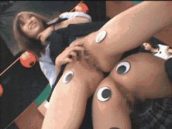  2girls animated animated_gif asian censored googly_eyes japanese_(nationality) lowres multiple_girls photo_(medium) pussy sex source_request spread_pussy what  rating:Explicit score:15 user:yaliyas