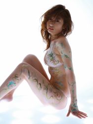  bikini bodypaint highres kumada_yoko photo_(medium) swimsuit tagme  rating:Sensitive score:7 user:Anonymous