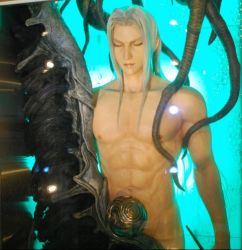  1990s_(style) 1boy closed_eyes figure final_fantasy final_fantasy_vii lowres male_focus nude photo_(medium) sephiroth silver_hair solo standing statue tentacles tentacles_on_male  rating:Sensitive score:17 user:SaikoAtiseuteu