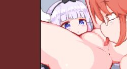  2girls age_difference animated anus blue_eyes blush censored cleft_of_venus completely_nude cunnilingus fat_mons female_ejaculation female_focus female_orgasm glasses hinainf horns internal_view kanna_kamui kobayashi-san_chi_no_maidragon kobayashi_(maidragon) licking loli mosaic_censoring multiple_girls nude onee-loli oral orgasm pussy pussy_juice red_eyes spread_legs spread_pussy tongue tongue_out vaginal video yuri  rating:Explicit score:869 user:BaronArgyleSven