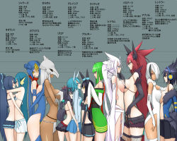  10s 6+girls absol alternate_color aqua_hair bare_shoulders bikini bikini_top_only black_hair blonde_hair blue_eyes blue_hair blush breast_press breasts bust_chart cleavage costume couple creatures_(company) dark-skinned_female dark_skin emukon eye_contact fishnet_legwear fishnets frilled_bikini frills game_freak garchomp gen_1_pokemon gen_2_pokemon gen_3_pokemon gen_4_pokemon gen_5_pokemon glaceon grabbing_another&#039;s_chin green_eyes green_hair hand_on_another&#039;s_chin headphones height_chart height_difference hug huge_breasts imminent_kiss large_breasts legendary_pokemon leotard lineup long_hair looking_at_another looking_back lumineon luxray marowak multicolored_hair multiple_girls nintendo open_mouth personification pleated_skirt pokemon pokemon_bw ponytail red_eyes red_hair reshiram shiny_pokemon short_hair short_shorts shorts sideboob skirt skull smile stats striped_bikini striped_clothes swimsuit symmetrical_docking thighhighs translated umbreon vaporeon white_hair xatu yellow_eyes yuri zoroark zorua  rating:Questionable score:335 user:bigb