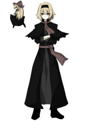 1girl alice_margatroid alternate_costume blonde_hair crossed_arms female_focus ghost_in_the_shell ghost_in_the_shell_stand_alone_complex highres kikiriri looking_back matching_shanghai parody shanghai_doll short_hair solo touhou rating:Sensitive score:8 user:danbooru