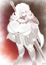  armor breasts claymore_(series) highres huge_breasts muscular sword weapon  rating:Questionable score:17 user:Katt