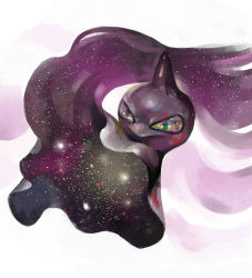  absurdres closed_mouth creatures_(company) floating galaxy game_freak gen_3_pokemon highres nintendo no_humans one-hour_drawing_challenge pokemon pokemon_(creature) senzaki-ryosuke shuppet simple_background solo space star_(sky) white_background 