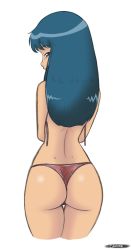  1girl artist_name ass blue_eyes blue_hair bra canime creatures_(company) curvy dawn_(pokemon) female_focus from_behind game_freak huge_ass long_hair looking_back nintendo panties pink_bra pink_panties pokemon pokemon_dppt signature simple_background solo text_focus thigh_gap thong underwear white_background  rating:Questionable score:43 user:DarkToonLink