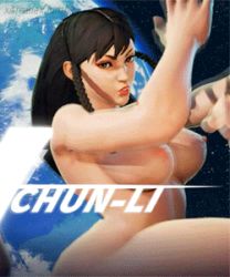  1girl 3d animated animated_gif braid breasts brown_eyes brown_hair capcom chun-li covered_erect_nipples female_focus large_breasts long_hair lowres nail_polish nipples nude nude_mod street_fighter street_fighter_v  rating:Questionable score:88 user:tidus200178