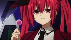 10s 1girl animated animated_gif candy date_a_live food itsuka_kotori lollipop lowres red_eyes red_hair twintails rating:Sensitive score:14 user:moderfoker1234