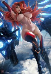 1girl absurdres artist_name boots breasts cleft_of_venus curvy elbow_gloves gloves gun_goddess_miss_fortune highres large_breasts league_of_legends long_hair looking_at_viewer miss_fortune_(league_of_legends) navel nipples nude parted_lips patreon pussy red_hair reverse_outfit sakimichan solo thigh_boots thighhighs uncensored watermark web_address rating:Explicit score:180 user:chucky69