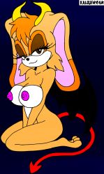  1girl artist_request breasts colorized devil furry highres mature_female nude sonic_(series) tagme vanilla_the_rabbit  rating:Questionable score:2 user:513821