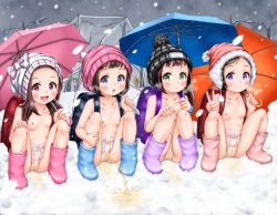 4girls :3 :d :o absurdres animal_ear_headwear animal_print backpack bag beanie black_hair black_headwear blue_eyes blue_footwear blue_umbrella blush boots bow bow_hat breasts brown_hair cat_print censored character_request cleft_of_venus closed_mouth collarbone copyright_request diaper dot_nose embarrassed fake_animal_ears flat_chest frown full_body green_eyes grey_sky hand_on_own_knee hat heart heart-shaped_pupils heart_print higegepon highres holding holding_umbrella huge_filesize knees_together_feet_apart loli looking_at_viewer mosaic_censoring multicolored_clothes multicolored_underwear multiple_girls naked_randoseru nipples open_mouth outdoors panties pee pee_stain peeing peeing_self pink_eyes pink_footwear pink_headwear pink_umbrella polka_dot polka_dot_underwear print_diaper purple_eyes purple_footwear pussy randoseru red_headwear red_umbrella santa_hat see-through sky small_breasts smile snow snowing source_request squatting stain stained_clothes stained_underwear striped striped_bow symbol-shaped_pupils teeth third-party_edit topless transparent transparent_umbrella tree umbrella underwear upper_teeth_only v wet wet_clothes wet_diaper wet_panties wet_underwear white_beanie white_bow white_diaper white_headwear white_panties  rating:Explicit score:148 user:Mudskipper