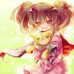 00s 1girl :d amamiya_kabosu anise_tatlin bad_id bad_pixiv_id black_eyes black_hair blush copyright_name hair_ribbon looking_at_viewer open_mouth ribbon smile solo stuffed_animal stuffed_toy sunlight tales_of_(series) tales_of_the_abyss tokunaga_(tales) twintails rating:Sensitive score:4 user:danbooru