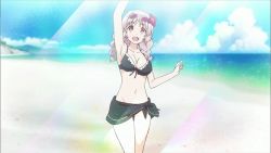  10s animated animated_gif bikini bouncing_breasts breasts inou-battle_wa_nichijou-kei_no_naka_de kushikawa_hatoko pink_hair swimsuit  rating:Questionable score:41 user:pointeníoslúbeochan