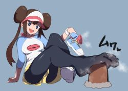 1girl absurdres arm_support back_bow black_pantyhose blue_background blue_eyes blue_footwear bow breasts brown_hair collarbone creatures_(company) crossed_legs diglett double_bun feet female_focus full_body game_freak gen_1_pokemon hair_bun hand_up heart highres holding japanese_text jikatarou leaning_back long_hair long_sleeves looking_at_another medium_breasts nintendo open_mouth pantyhose pink_bow pink_headwear pokemon pokemon_(creature) pokemon_bw2 raglan_sleeves rosa_(pokemon) shiny_clothes shirt shoes short_shorts shorts simple_background single_shoe sitting smile solo_focus steam sweat translation_request twintails unworn_shoe unworn_shoes visor_cap watch white_shirt wristwatch yellow_shorts rating:Sensitive score:98 user:AngryZapdos