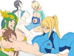  2boys 4girls ass between_breasts blonde_hair blue_eyes blush bodysuit breasts capcom clothed_female_nude_male clothed_sex covered_erect_nipples creator_connection crossover cum cum_on_body cum_on_breasts cum_on_upper_body green_hair group_sex hetero huge_ass huge_breasts jewelry kid_icarus kloah large_areolae lots_of_jewelry mario_(series) mature_female mega_man_(character) mega_man_(series) metroid multiple_boys multiple_girls nintendo nipples nude orgy paizuri palutena pit_(kid_icarus) rosalina samus_aran shota skin_tight smile super_mario_bros._1 super_mario_galaxy super_smash_bros. wii_fit wii_fit_trainer wii_fit_trainer_(female) zero_suit  rating:Explicit score:564 user:SpartanN117