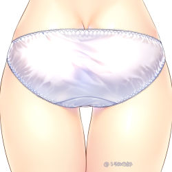 1girl ass butt_crack close-up from_behind lower_body no_pants original panties panties_day simple_background solo thigh_gap thighs topless underwear underwear_only usume_shirou watermark white_background white_panties rating:Questionable score:29 user:danbooru