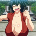  animated blue_hair bouncing_breasts breasts highres hoods_entertainment huge_breasts manyuu_chifusa manyuu_hikenchou running stitched takagi_jun third-party_edit video  rating:Questionable score:34 user:DatEmergencyFap