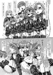 6+girls age_difference arms_behind_back arms_up bdsm blush bondage bound censored collar covered_navel dildo enema female_focus femdom gag glasses highres loli monochrome multiple_girls navel nekonekopantyu nippleless_clothes nipples object_insertion onee-loli open_mouth restrained riding_crop sex_toy source_request spread_legs spreader_bar sweat tears thighhighs tongue vaginal vaginal_object_insertion vibrator yuri rating:Explicit score:81 user:Erik
