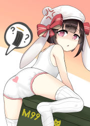  1girl absurdres ass blush flat_chest from_behind girls&#039;_frontline grinding highres idol loli m99_(girls&#039;_frontline) model note2000 panties print_panties tagme underwear  rating:Questionable score:53 user:little_pussy_pageant