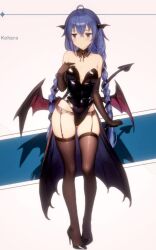  1girl ahoge animated armpits bare_shoulders bat_wings black_collar black_footwear black_garter_straps black_gloves black_leotard black_thighhighs blue_eyes blue_hair blush bouncing_breasts braid breasts brown_dust_2 cleavage closed_mouth collar collarbone covered_navel crossover demon_girl demon_tail elbow_gloves eyebrows_hidden_by_hair full_body garter_belt garter_straps gloves groin hair_between_eyes hair_ribbon hand_on_own_chest head_wings heart heart_tail high_heels leotard long_hair low_wings mushoku_tensei official_art ribbon roxy_migurdia skindentation small_breasts solo tagme tail thick_thighs thighhighs thighs twin_braids very_long_hair video waist_cape wings  rating:Sensitive score:57 user:PuttHutt