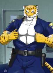 furry muscular police tiger uniform rating:Questionable score:0 user:Jarazz
